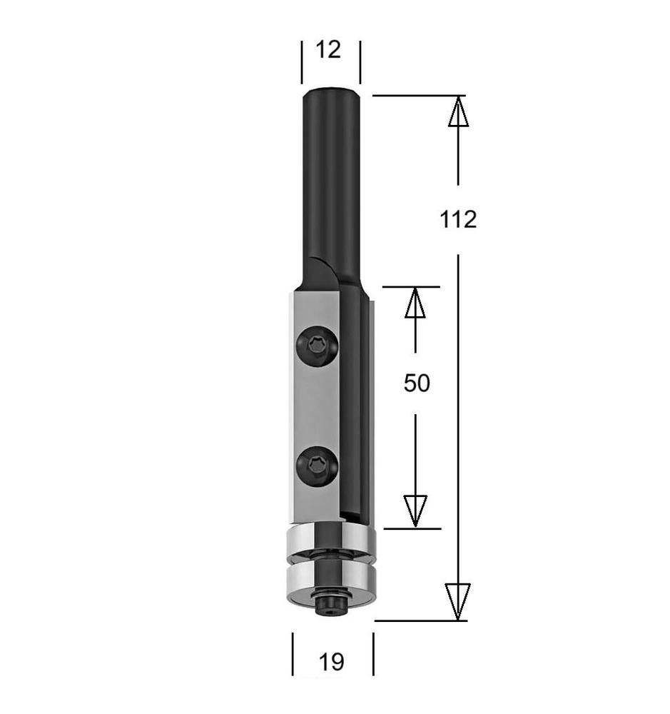 IGM Žiletková fréza ořezávací s ložiskem D19x50x112 s=12