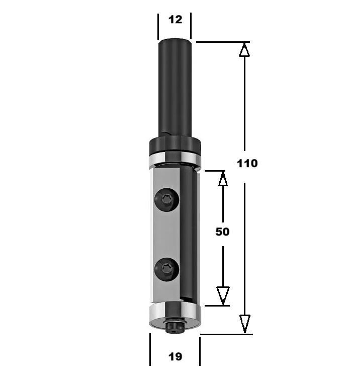 IGM Žiletková fréza ořezávací se 2 ložisky D19x50x110 s=12 F043-19621