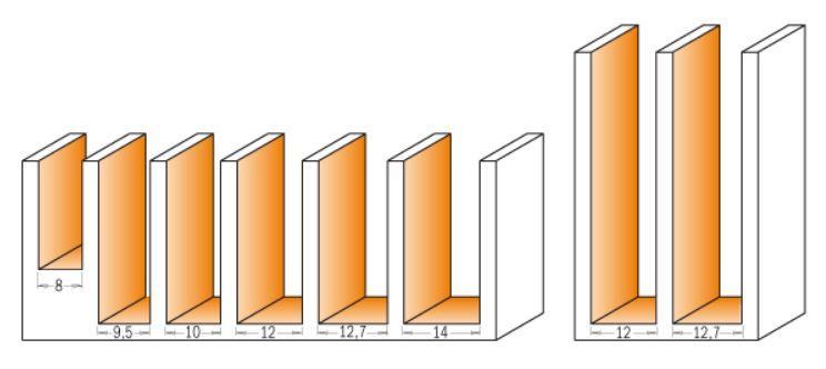 CMT Žiletková fréza drážkovací D12x30x70 s=8