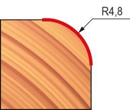 FREUD stopková fréza zaoblovací s ložiskem R4,75 22,22x13,2x54,9 s=8 34-10808P